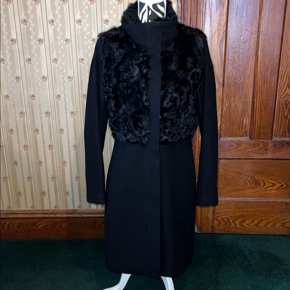 Trina Turk Black Wool Coat